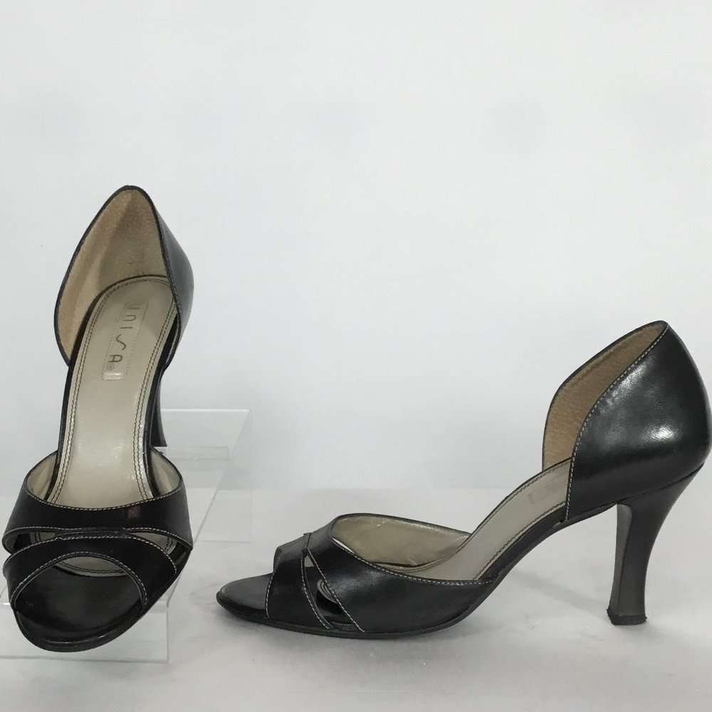 Vintage Unisa Leather D'Orsay Heels